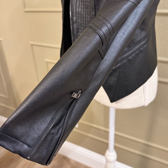 GUESS LOS ANGELS Women’s Black Faux Leather Jacket. Size M - Picture 8 of 12